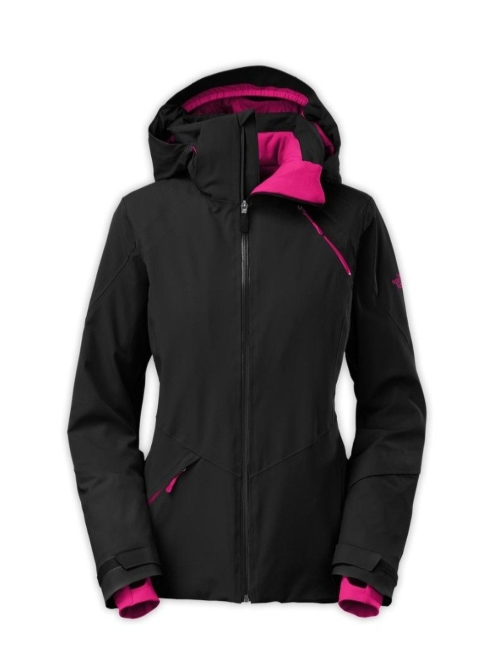 The North Face Women's Black Ski Jacket with Pink Lining